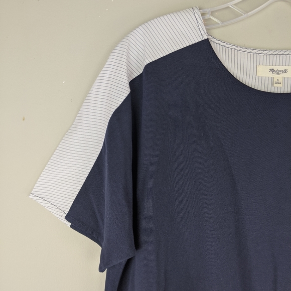 Madewell | Slit Back Two Tone Shirt - E37 - Picture 6 of 8